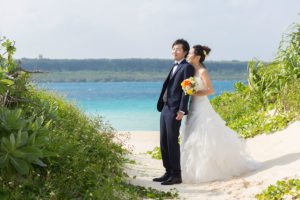 宮古島与那覇前浜ビーチの美しい海の色が望めるグリーンフォト