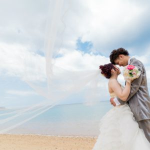 ベールが美しいシーン